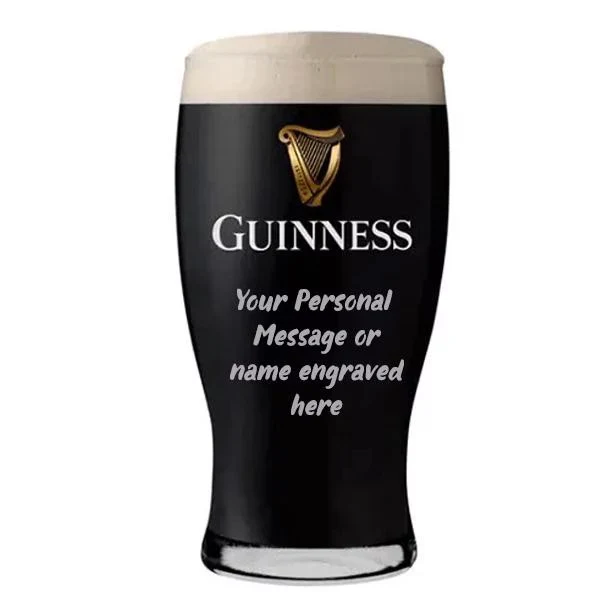 Personalised Guinness Pint Glass and Coaster Set