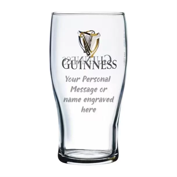 Personalised Guinness Pint Glass and Coaster Set