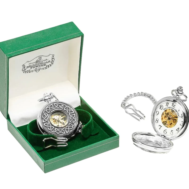 Pewter Mechanical Pocket Watch