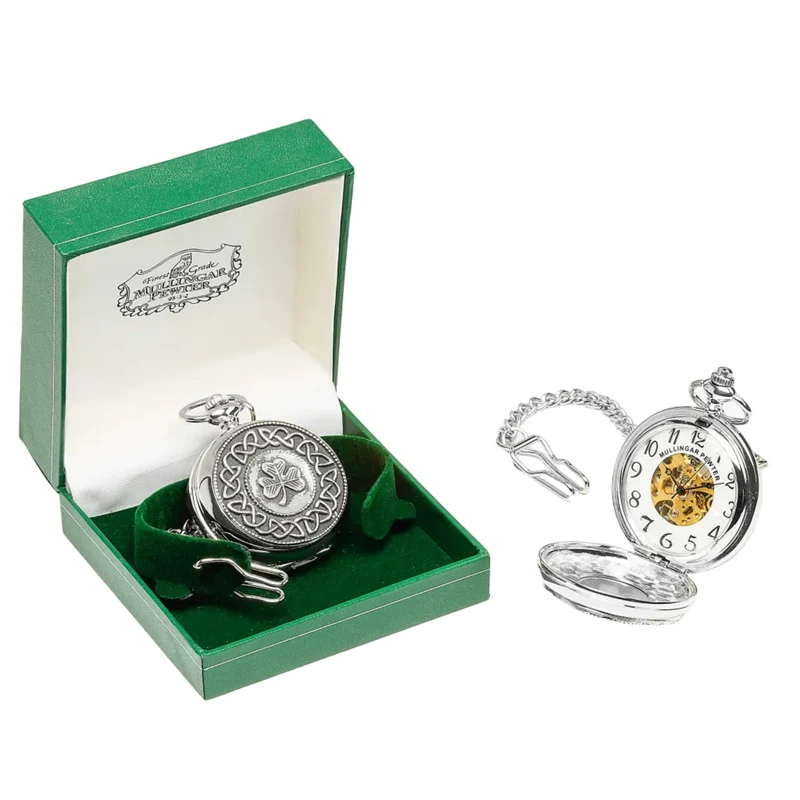 Pewter Mechanical Pocket Watch