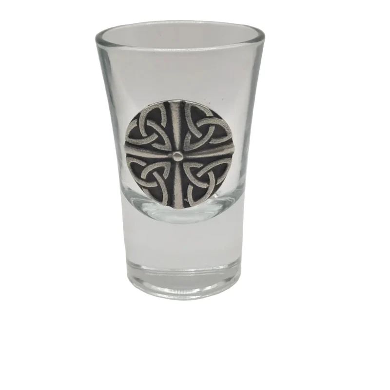 Pewter-Embellished Shot Glasses (Set of 4)