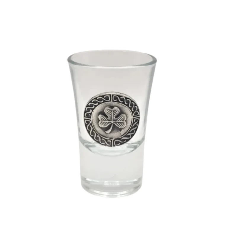 Pewter-Embellished Shot Glasses (Set of 4)