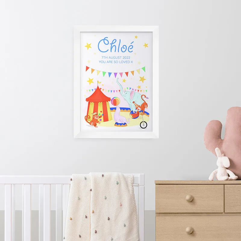 Personalised Personalised Circus Fun Framed Print