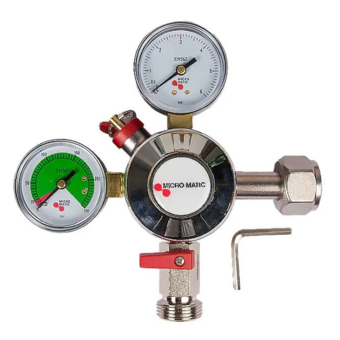Micro Matic CO2 Druckminderer Premium Plus - 1-ltg - 3 bar