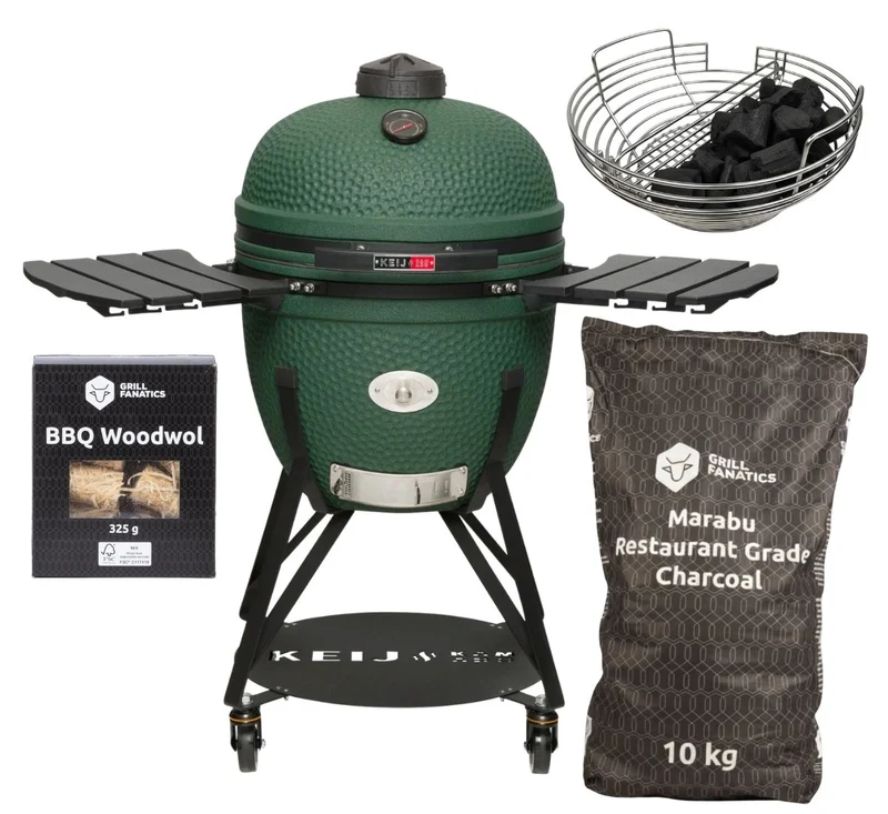 Keij Kamado Legend XL Grün Startersset - Kamado BBQ Barbecue Grill
