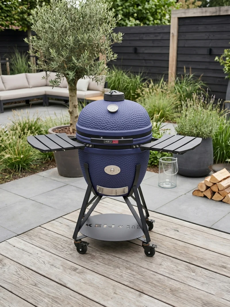 Keij Kamado Legend Keramisch XL Blau - Starterset BBQ Grill