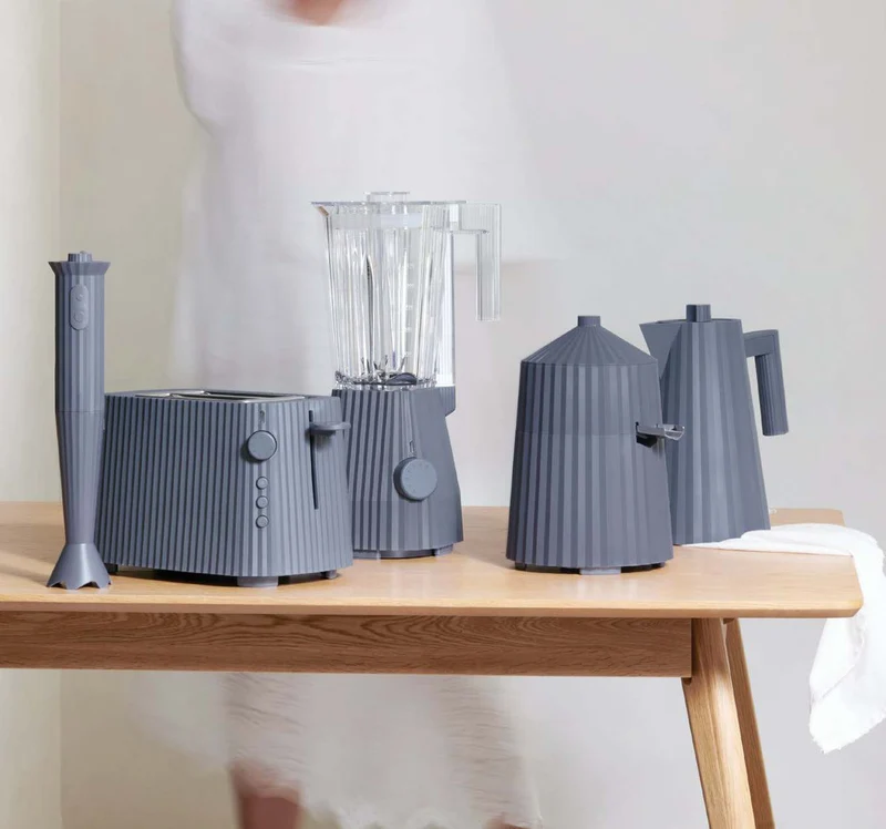Alessi Thermoskanne Plissé Grau - 1 Liter - Michele De Lucchi - MDL12 G