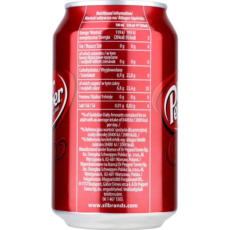 Dr. Pepper 24x0,33L Dose zzgl. DPG Pfand