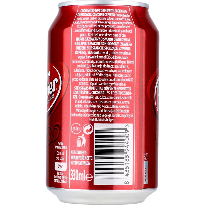Dr. Pepper 24x0,33L Dose zzgl. DPG Pfand