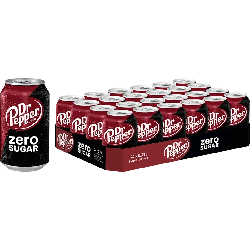 Dr. Pepper Zero 24x0,33L Dose zzgl. DPG Pfand