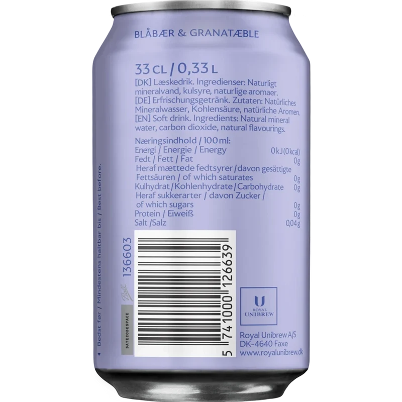 Egekilde Blåbær og Granatæble 24x0,33L Dose zzgl. DPG Pfand