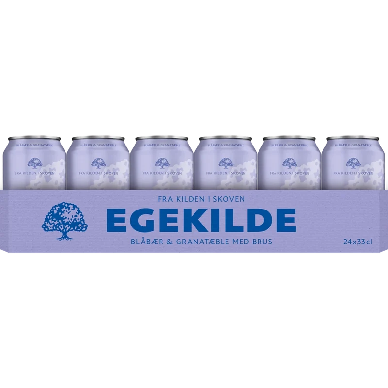 Egekilde Blåbær og Granatæble 24x0,33L Dose zzgl. DPG Pfand