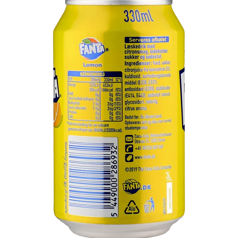 Fanta Lemon 24x0,33L Dose zzgl. DPG Pfand