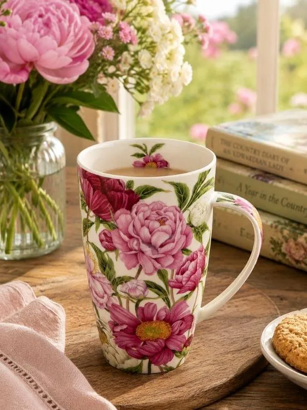 Dunoon Henl Peonies Mug