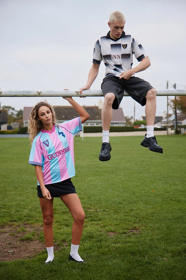 Pink & Blue Guinness Stripe Jersey T-Shirt