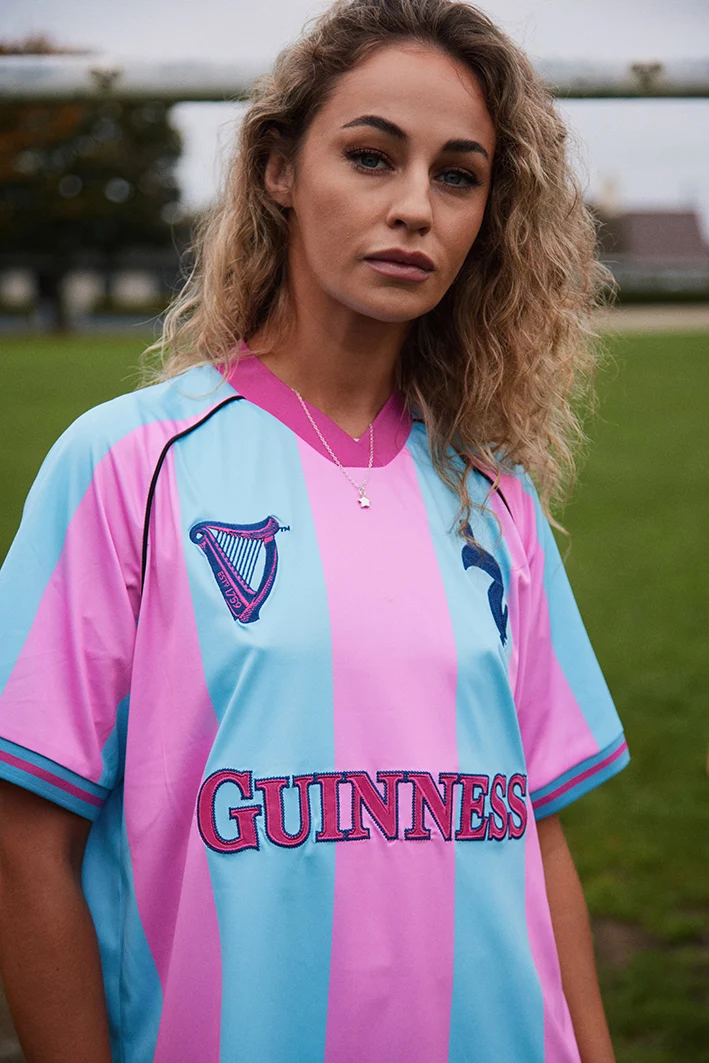 Pink & Blue Guinness Stripe Jersey T-Shirt