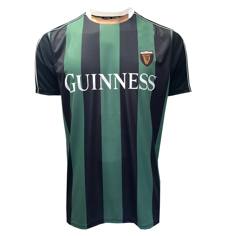 Guinness Green & Black Retro Striped Performance Top