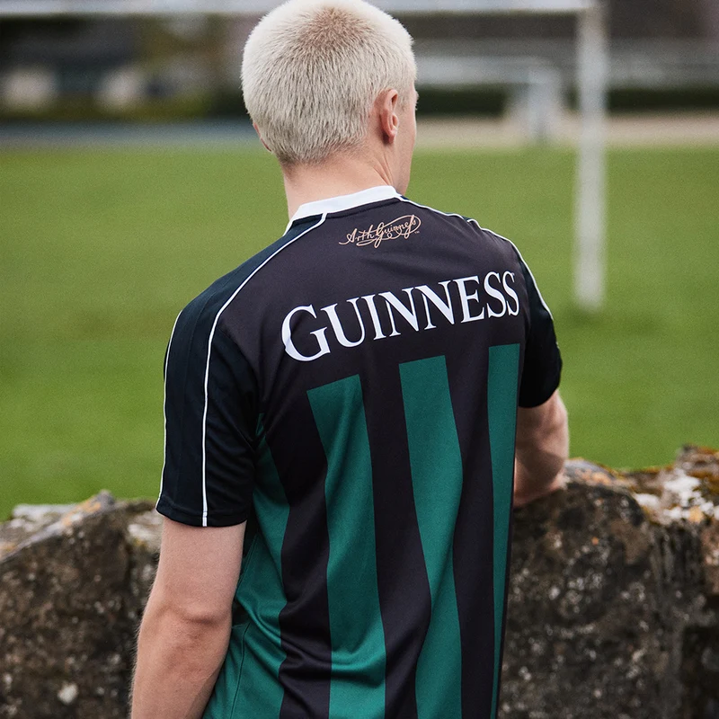 Guinness Green & Black Retro Striped Performance Top