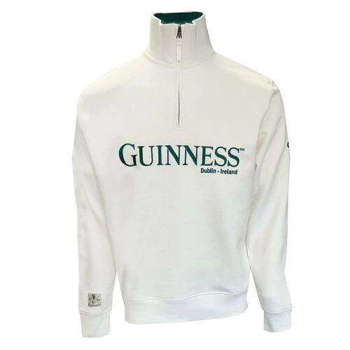 White Guinness Dublin Ireland ¼ Zip Sweatshirt