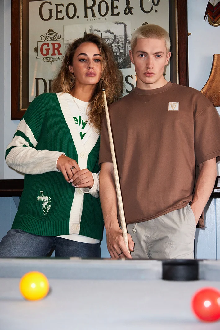 Green & Cream Guinness Heritage Knit Cardigan