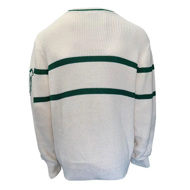 White & Green Guinness Heritage Knit Jumper