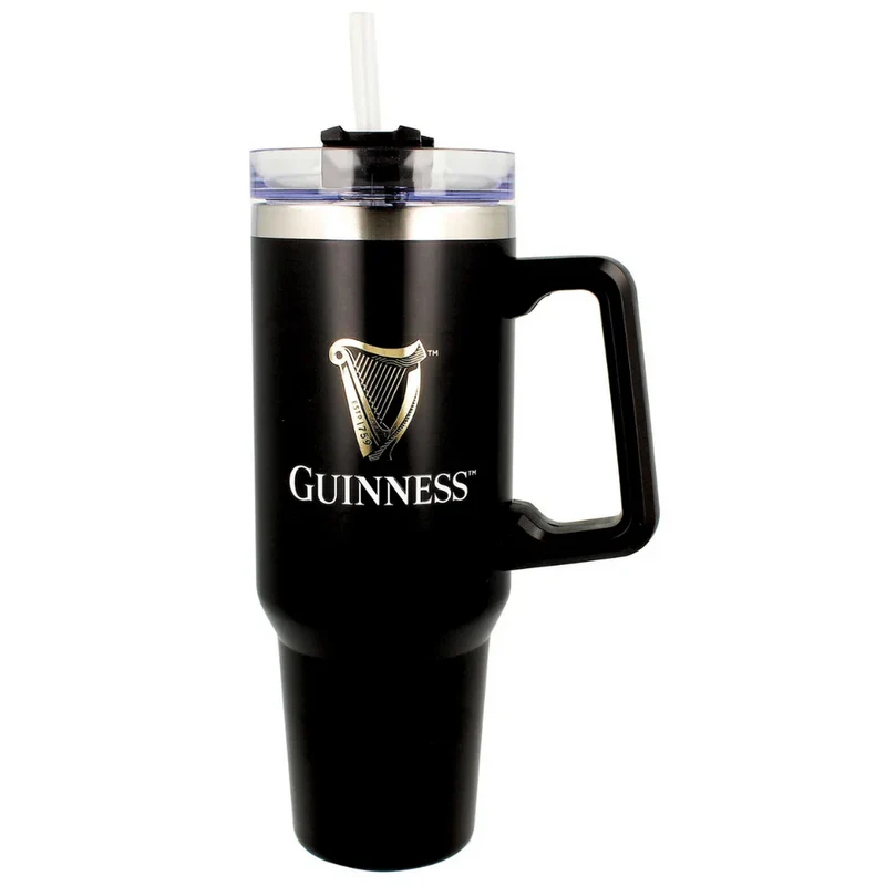 Guinness Large Travel Mug, with handle, for Hot and Cold drinks