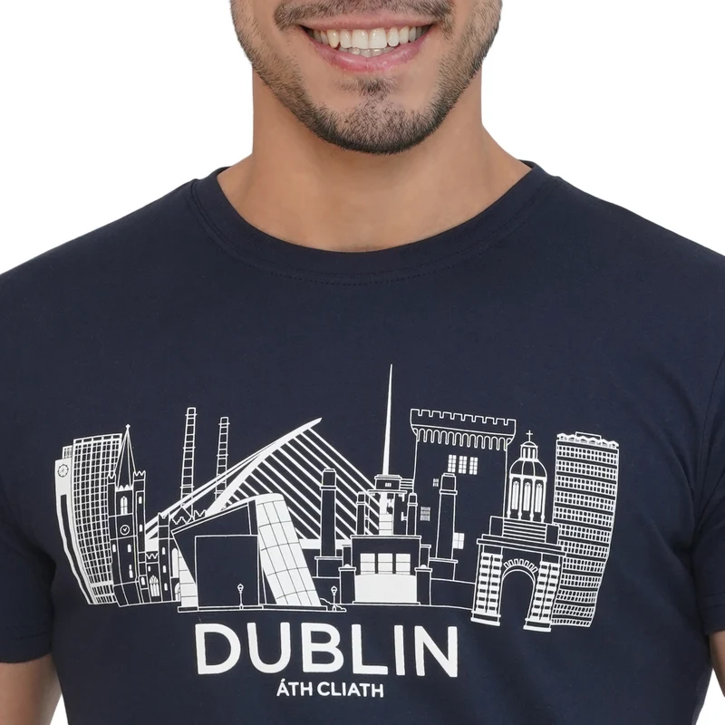 Unisex Dublin Landmarks Navy T-shirt