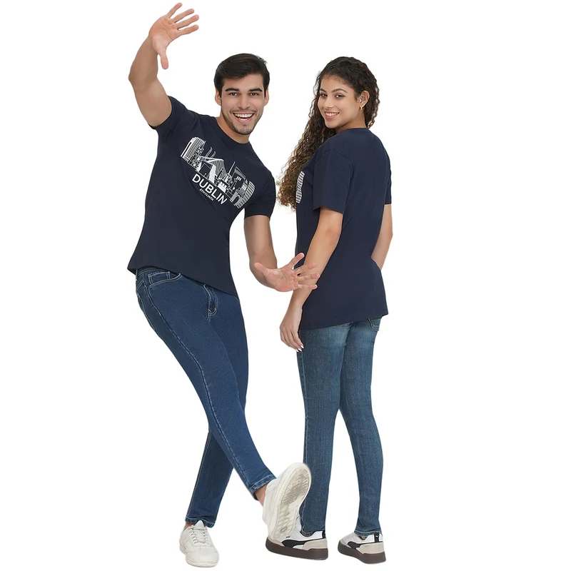 Unisex Dublin Landmarks Navy T-shirt