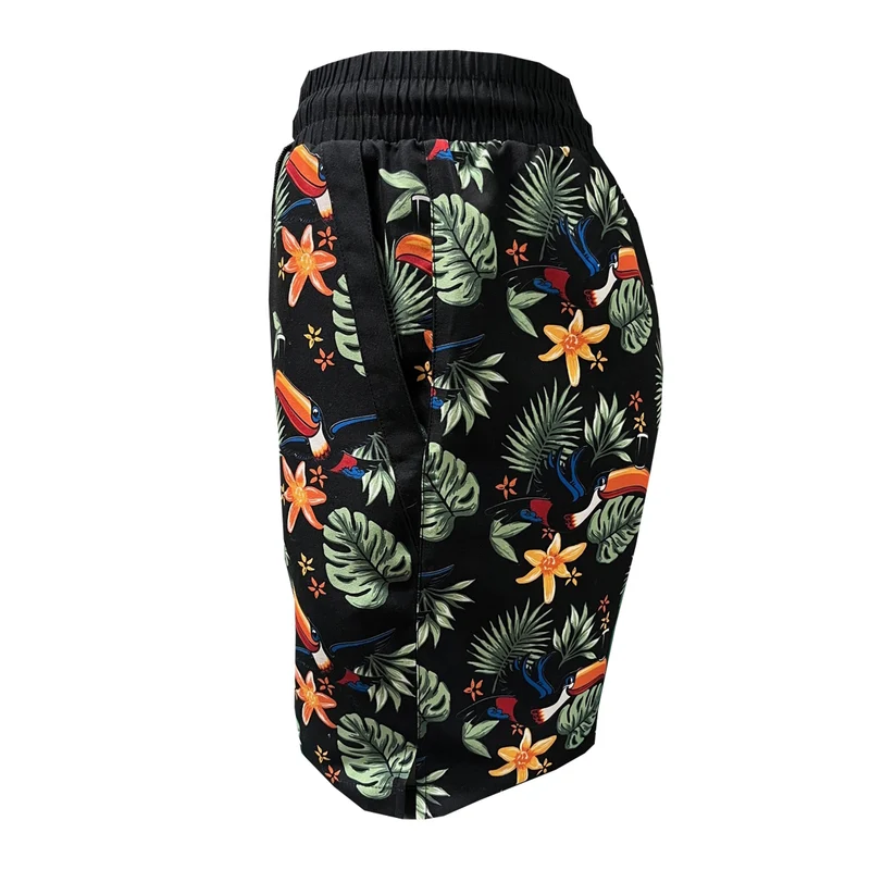 Men's Guinness Toucan Hawaiian Print Swim Shorts