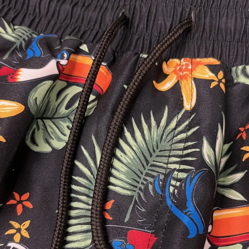 Men's Guinness Toucan Hawaiian Print Swim Shorts