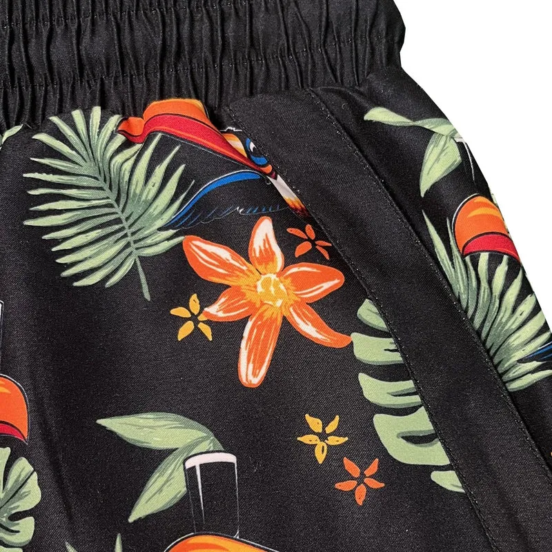 Men's Guinness Toucan Hawaiian Print Swim Shorts