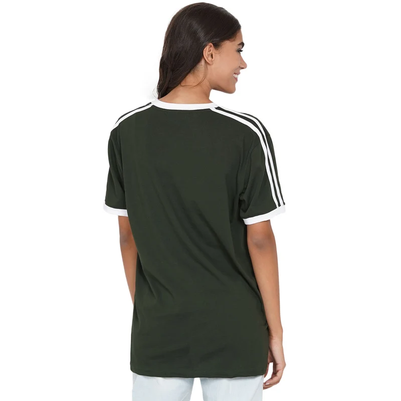 Women's Ireland Originals Stripes T Shirt Forest Green