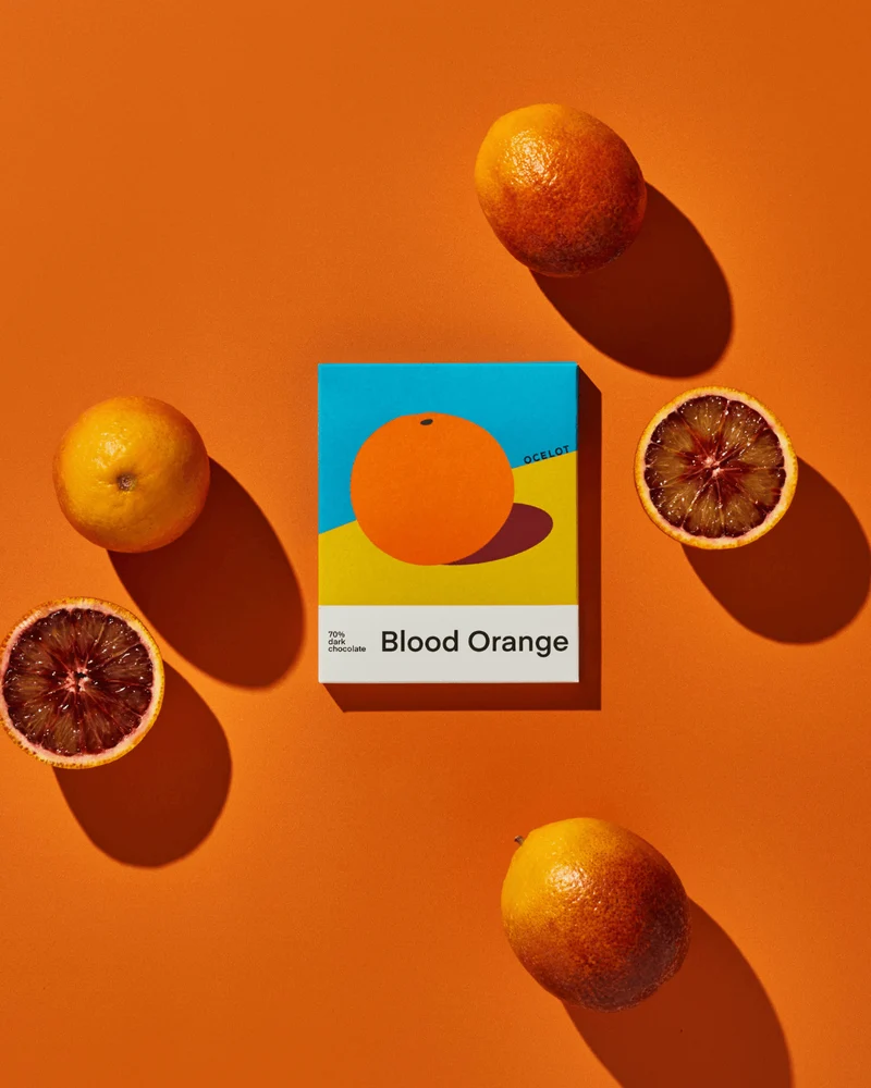 Bio-Dunkle Schokolade 70% mit Blutorange, 70g