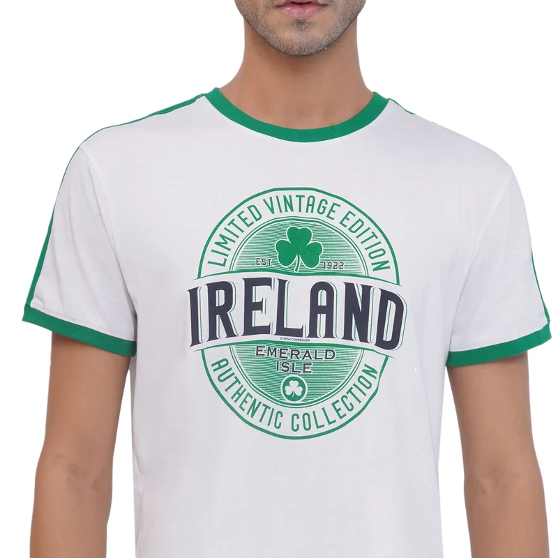 Unisex Limited Edition Ringer-Style White T-Shirt