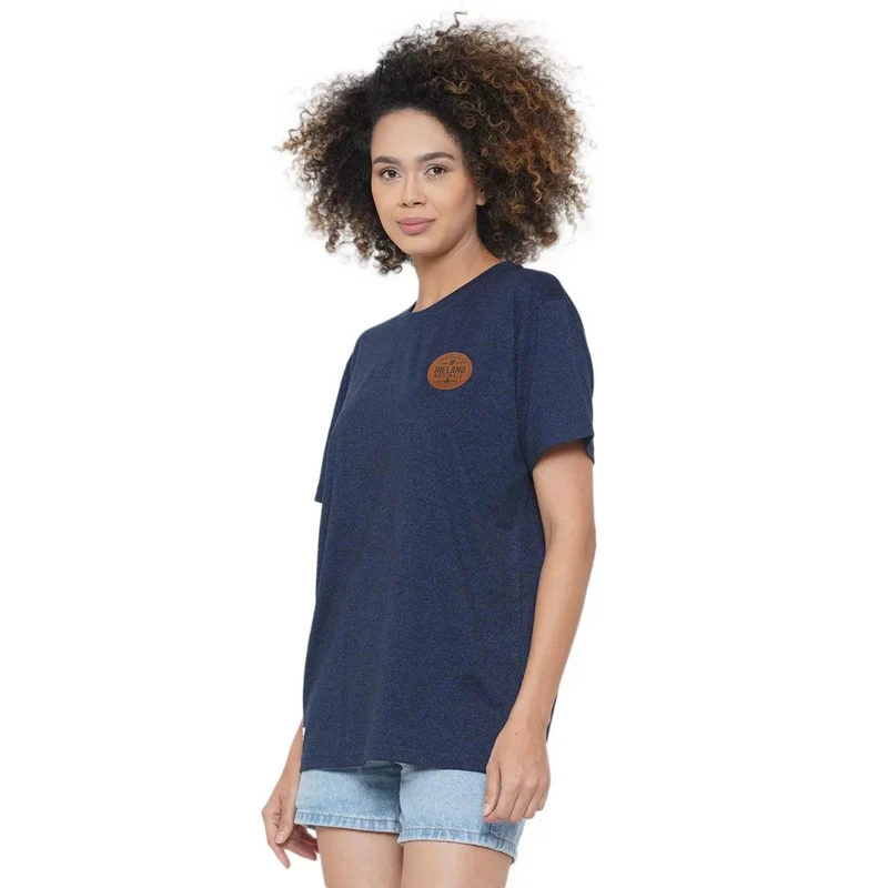 Unisex Ireland Leather Misplating T-Shirt Navy