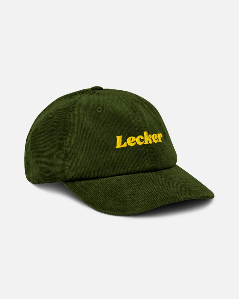 Bestickte Cord Cap - Lecker