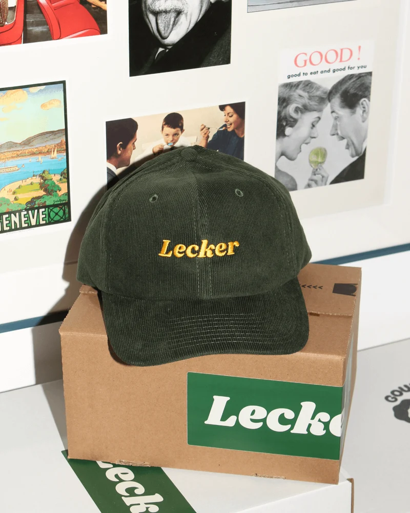 Bestickte Cord Cap - Lecker