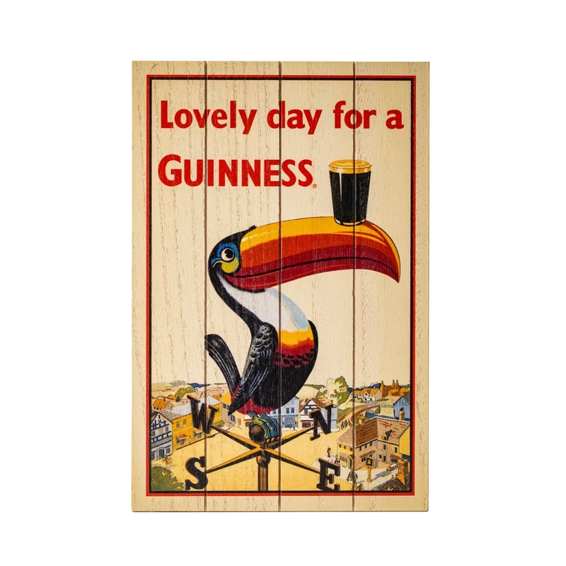 Guinness Toucan Wooden Sign 20cm x 30cm