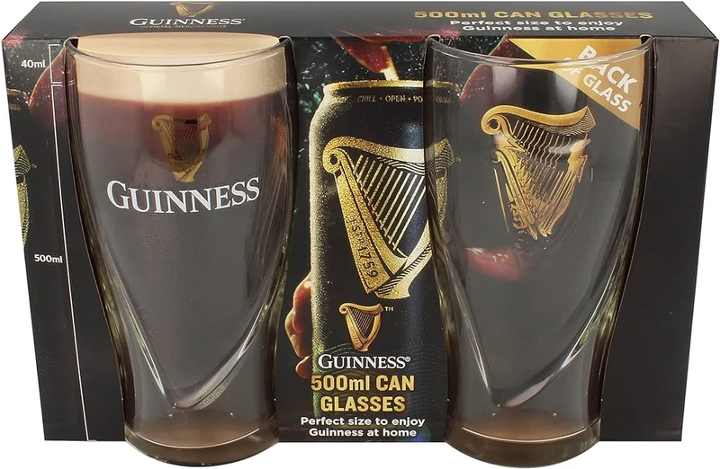 GUINNESS EMBOSSED 500ML 2 GLASS PACK