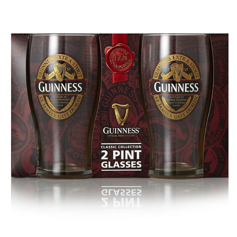 GUINNESS RUBY RED 2 PINT GLASS PACK