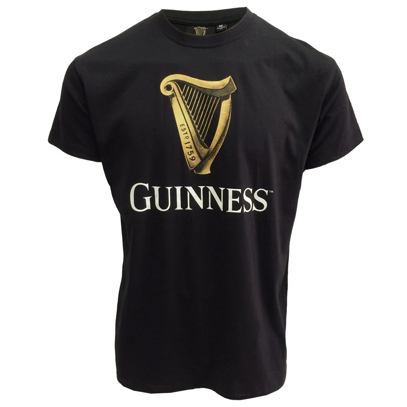 GUINNESS HARP R/N T-SHIRT (BLACK)