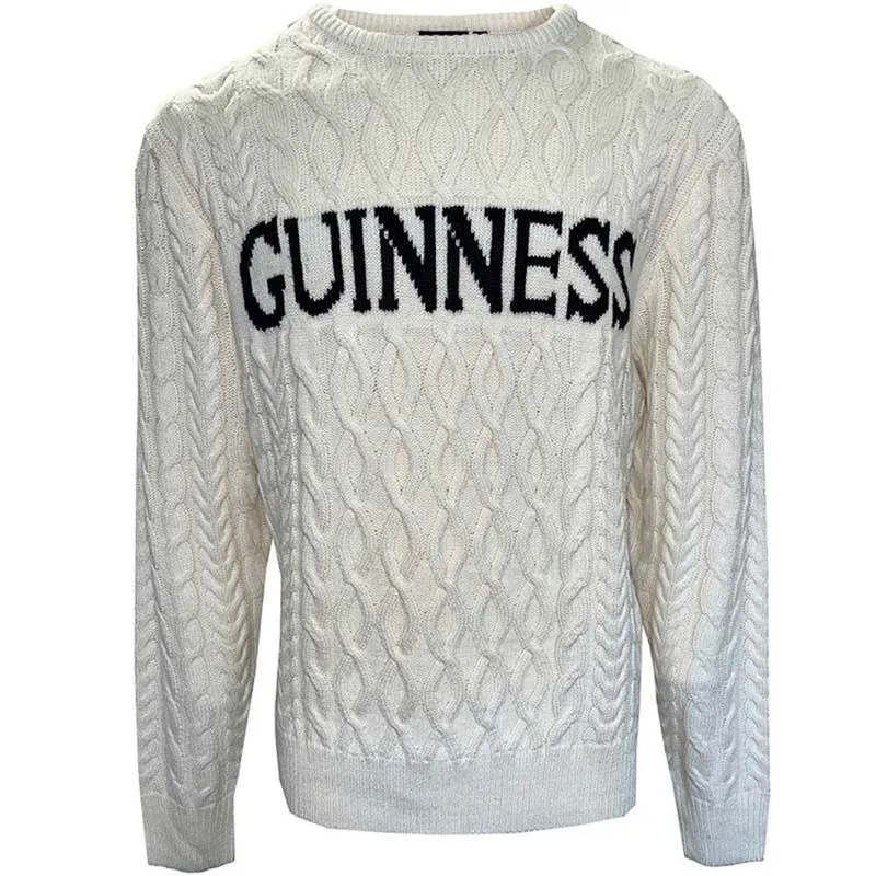 Guinness Aran Cable Knit Jumper – Natural White