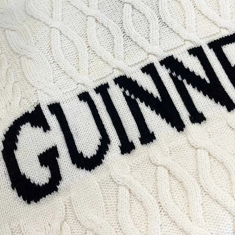 Guinness Aran Cable Knit Jumper – Natural White
