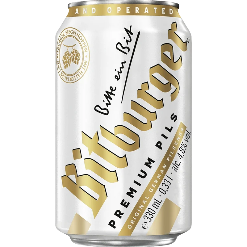Bitburger Premium Pils 4,8% 24x0,33L Dose zzgl. DPG Pfand