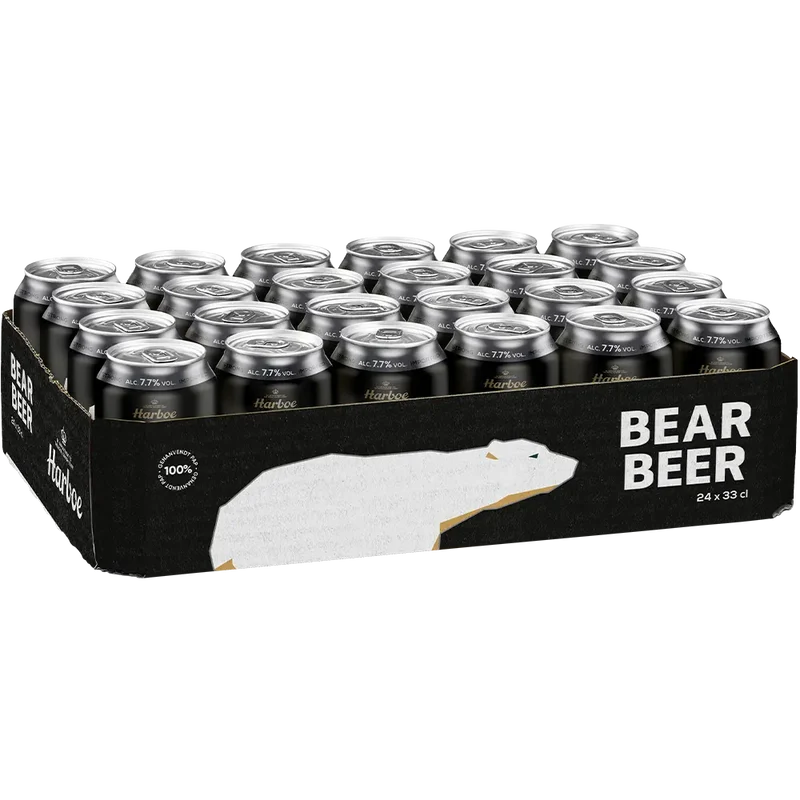 Harboe Bear Beer 7,7% 24x0,33L Dose zzgl. DPG Pfand