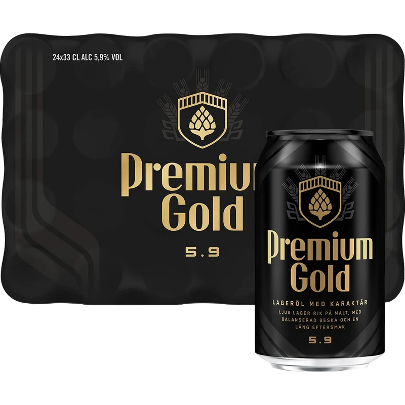 Spendrups Premium Gold 5,9% 24x0,33L Dose zzgl. DPG Pfand