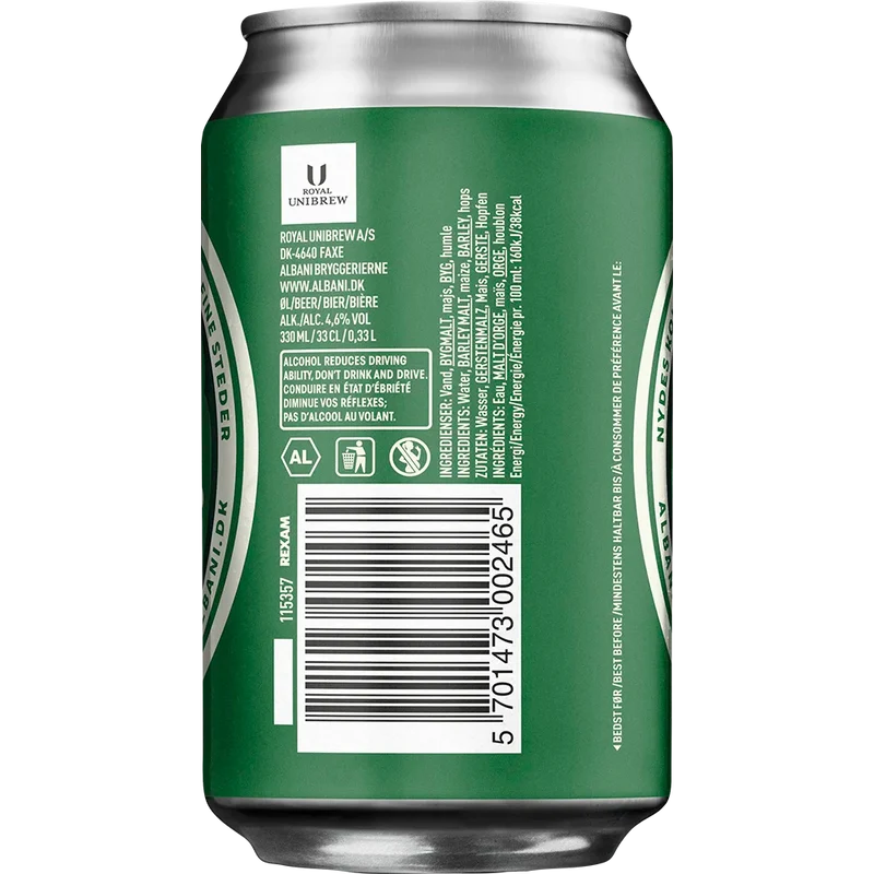 Odense Pils 4,6% 24x0,33L Dose zzgl. DPG Pfand