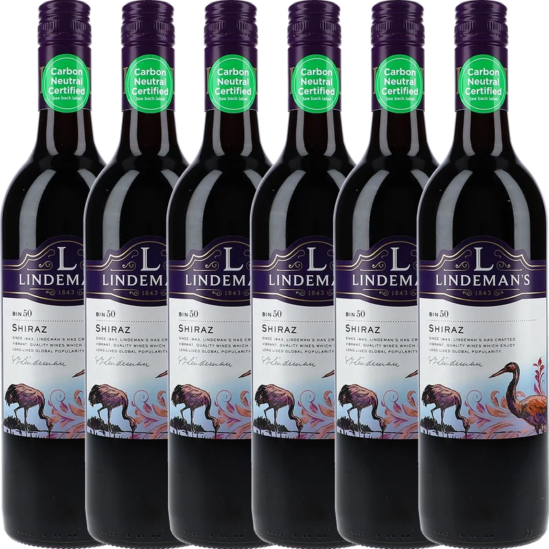 6x Lindeman's BIN 50 Shiraz 13,5% 0,75L FL