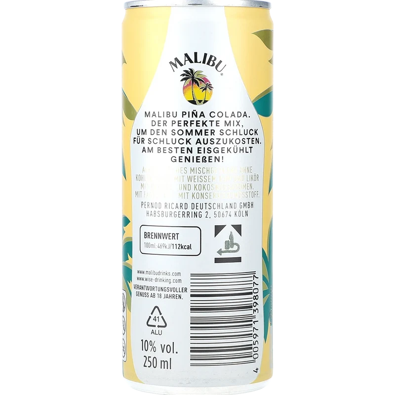 Malibu Pina Colada 10% 0,25L DS zzgl. DPG Pfand