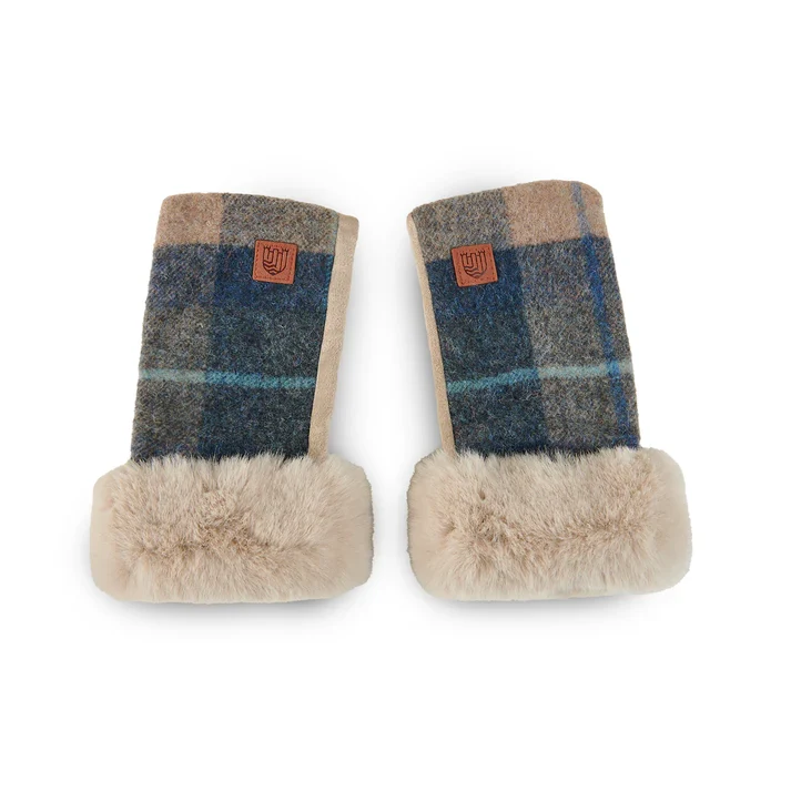 Islander® Fingerless Lambswool Gloves With Harris Tweed®